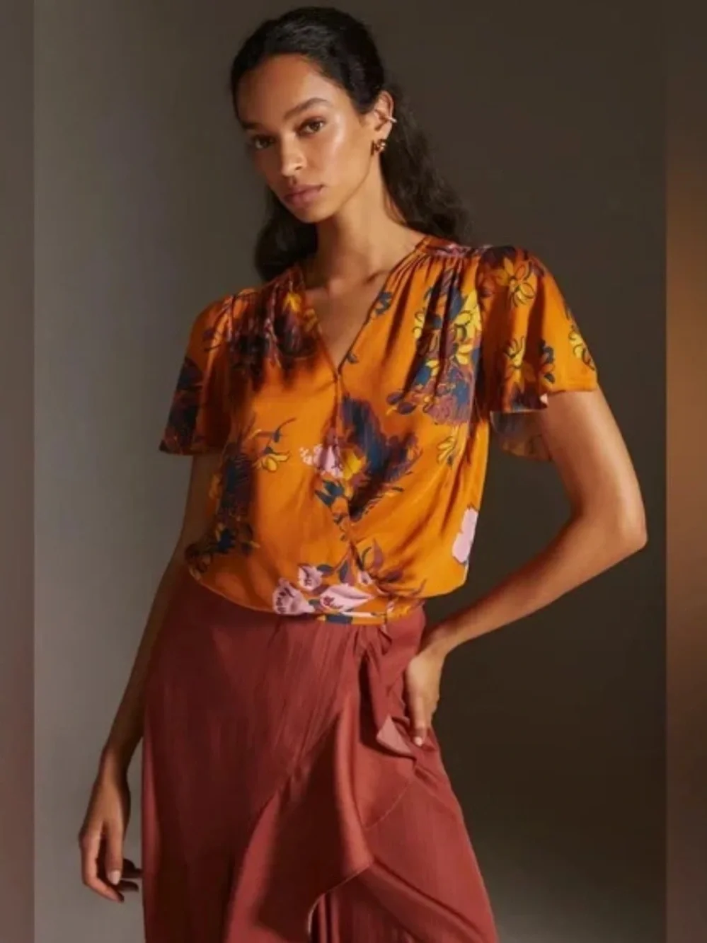 NWT Anthropologie Tiny Venus Knit Wrap Blouse - Picture 3 of 11